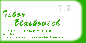 tibor blaskovich business card